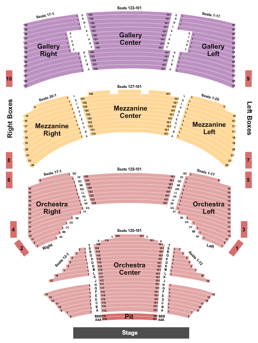Sarofim Hall Sound of Music Seating Chart
